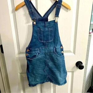 GUC Vanilla Star Girls denim overall dress. Size 12 big kid.One tiny paint stain